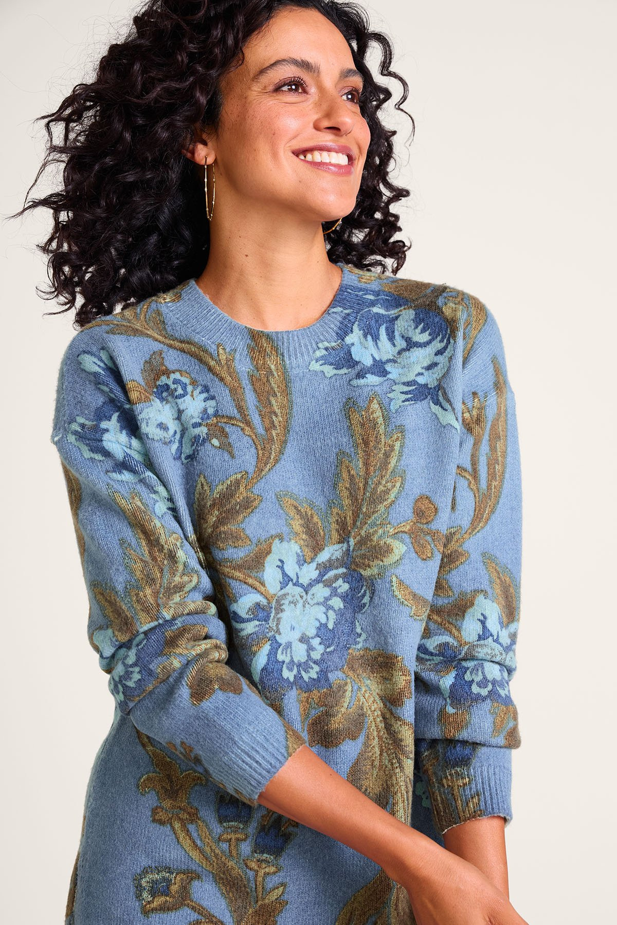 Floral Bloom Fine Gauge LS Sweater - thumbnail 6