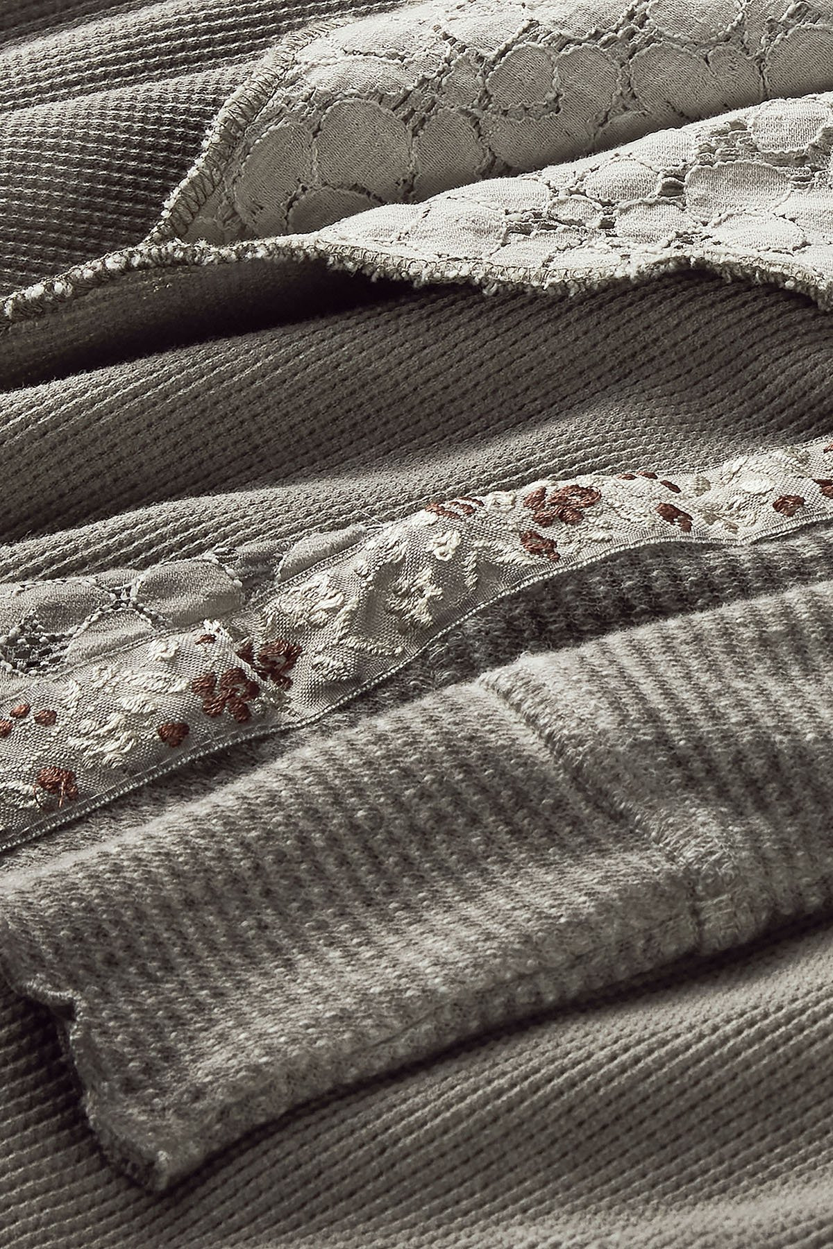Draped In Lace Waffle Knit Topper - thumbnail 6