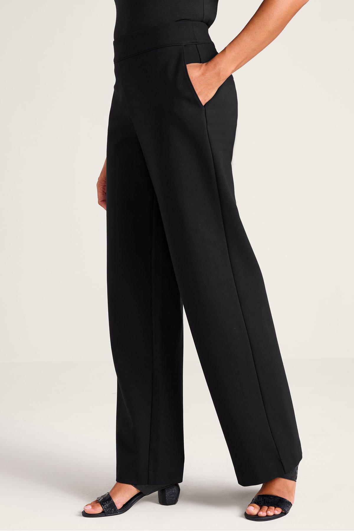 Ponte Wide Leg Pants - thumbnail 3