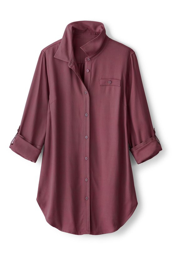 Iconic Long Sleeve Twill Big Shirt