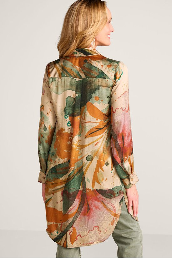Stroke Of Satin Button Front Tunic - thumbnail 5