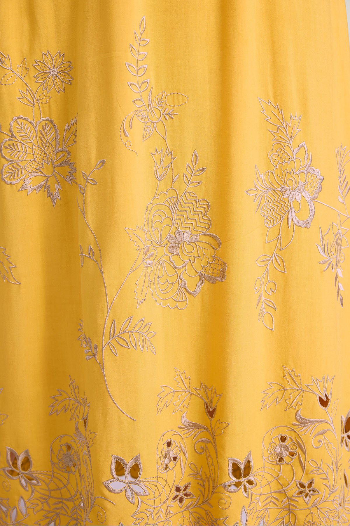 Embroidered Hem Pull On Maxi Skirt - thumbnail 3
