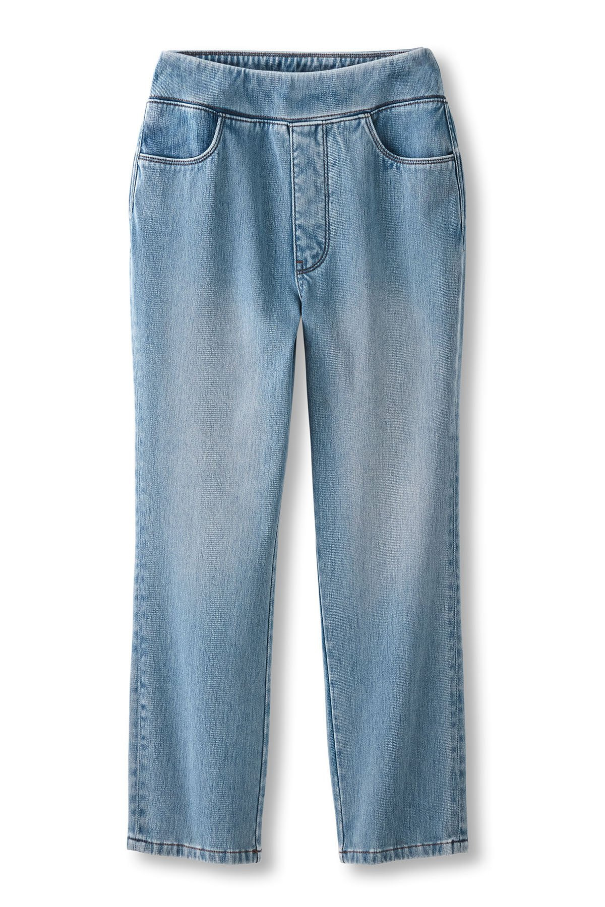 Comfort Knit Denim Slim Leg Pull On Crops - thumbnail 10