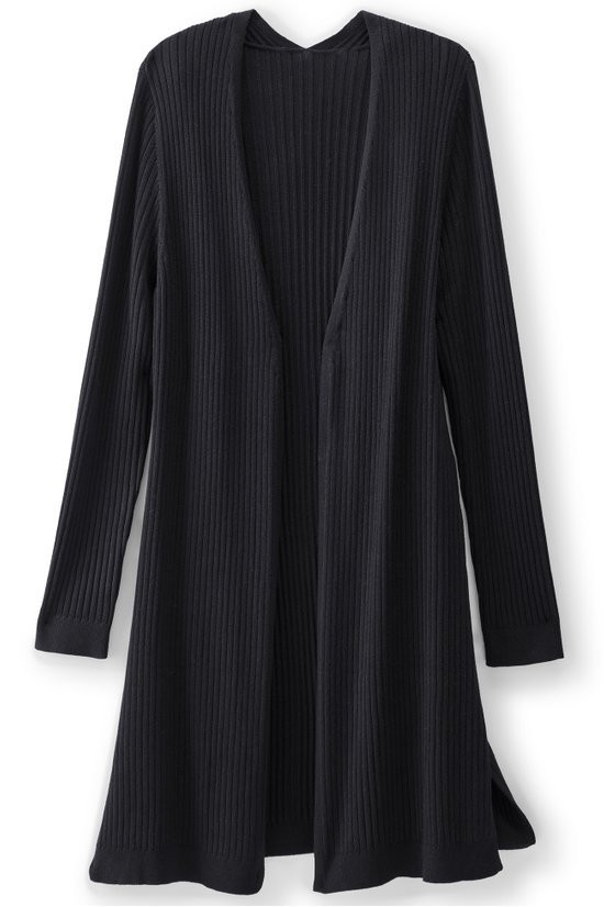 Ribbed Long Cardi