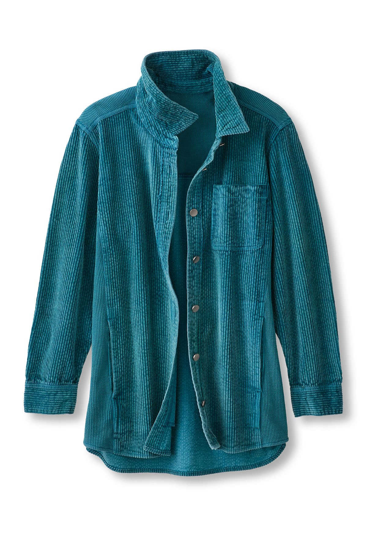 Corduroy Mixed Media Shacket - thumbnail 2