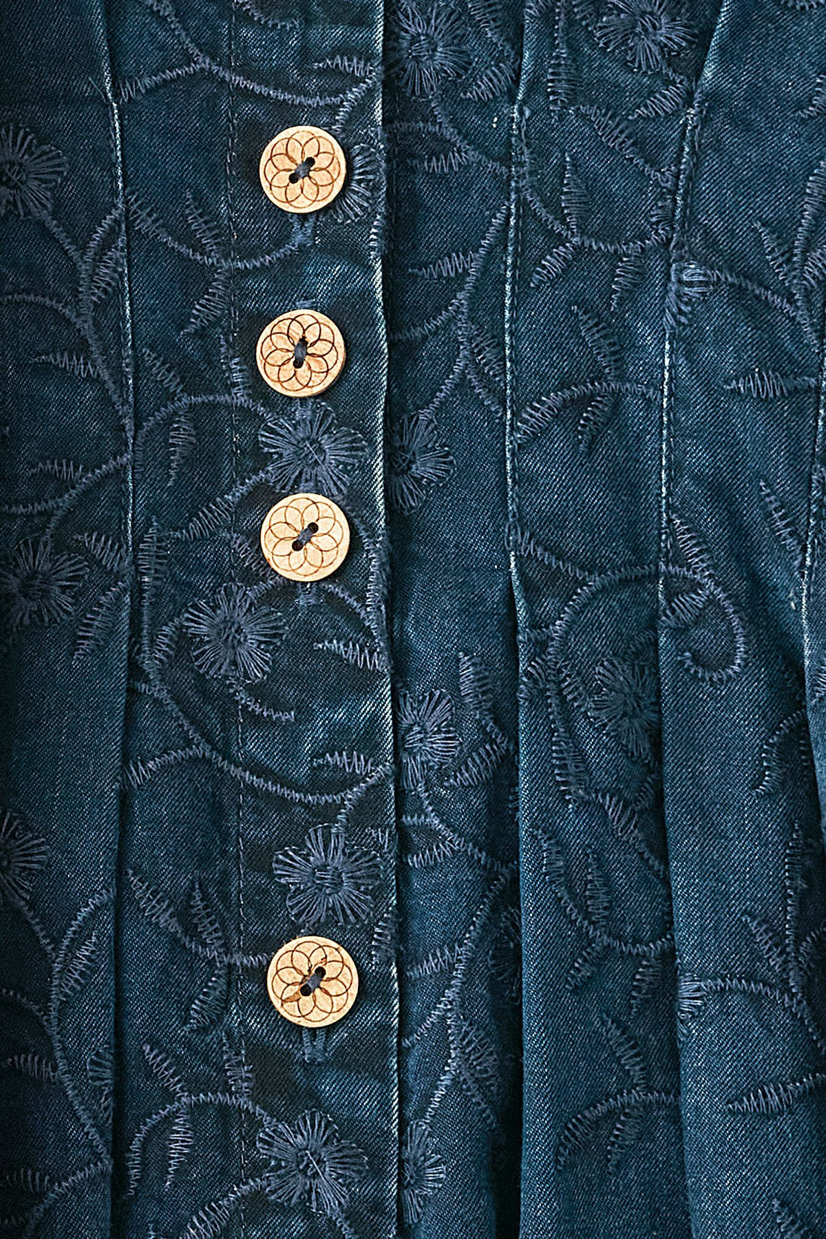 Embroidered TENCEL™ SS Midi Shirtdress - thumbnail 6