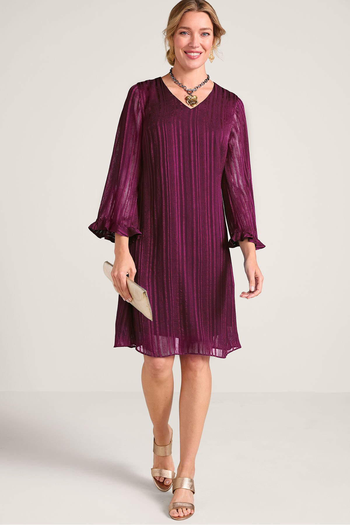 Dulce Flutter Sleeve Short Dress - thumbnail 10