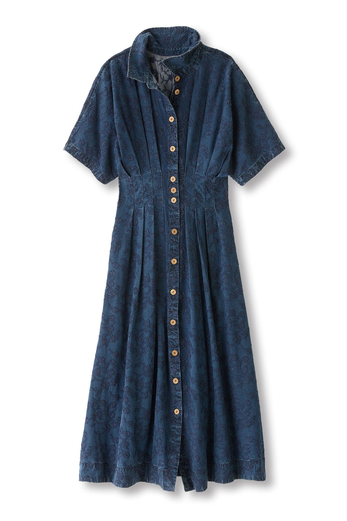 Embroidered TENCEL™ SS Midi Shirtdress - thumbnail 2