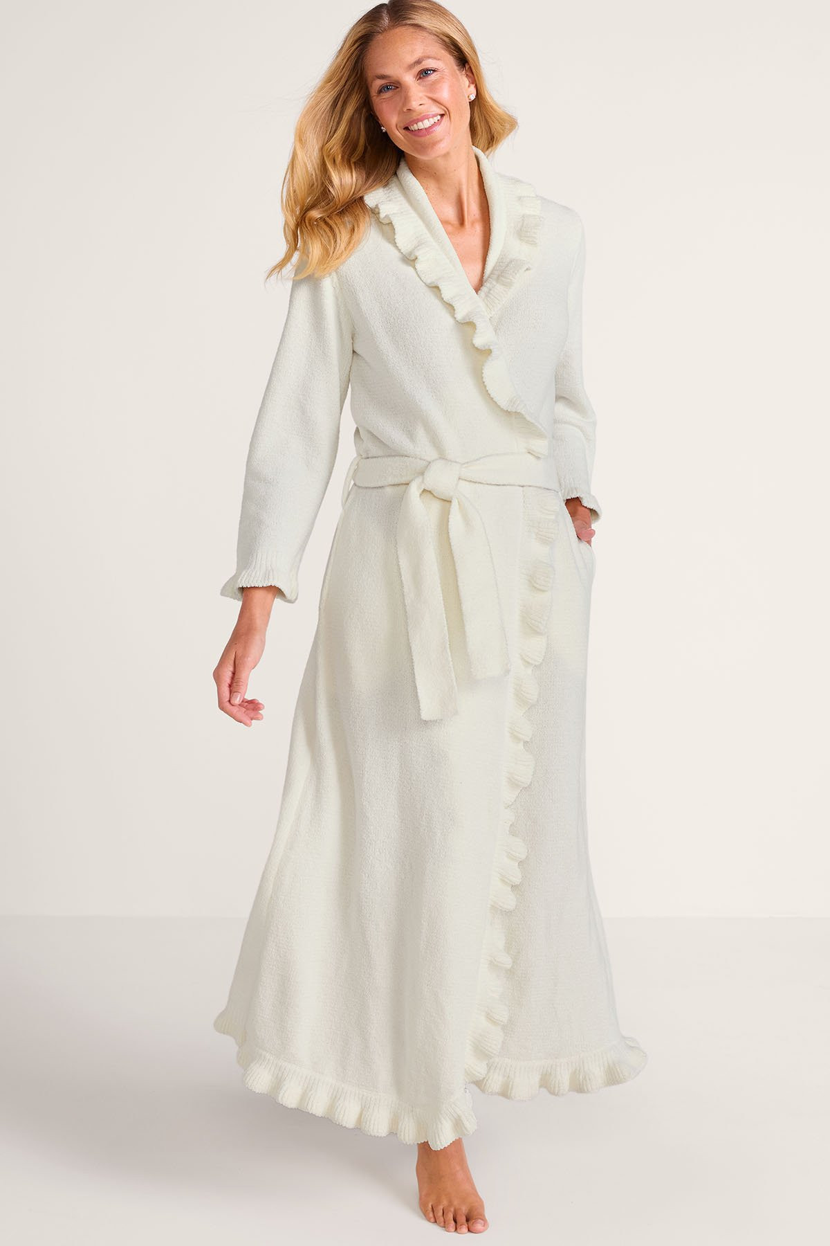 All Is Calm Chenille Ruffled Robe