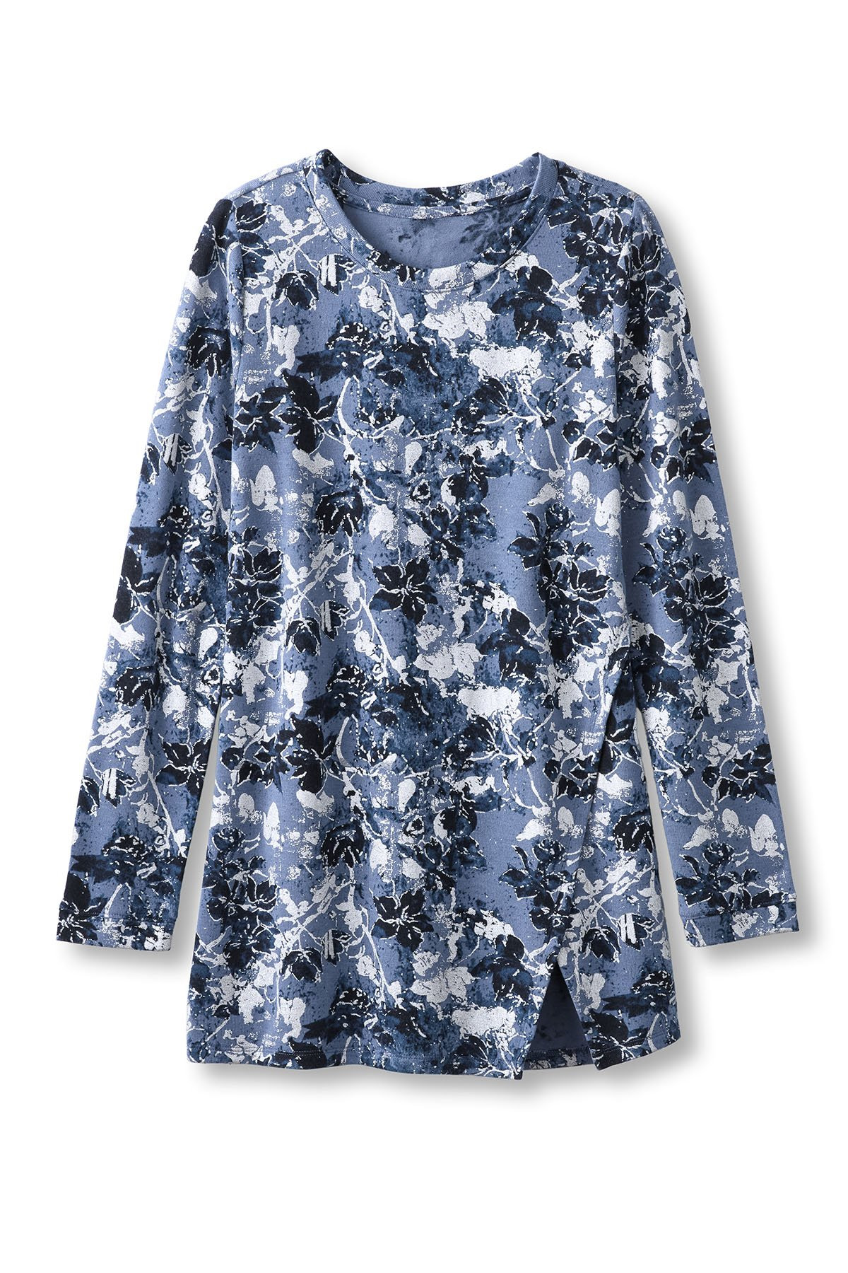 Foil Print Hacci Knit LS Tunic - thumbnail 2