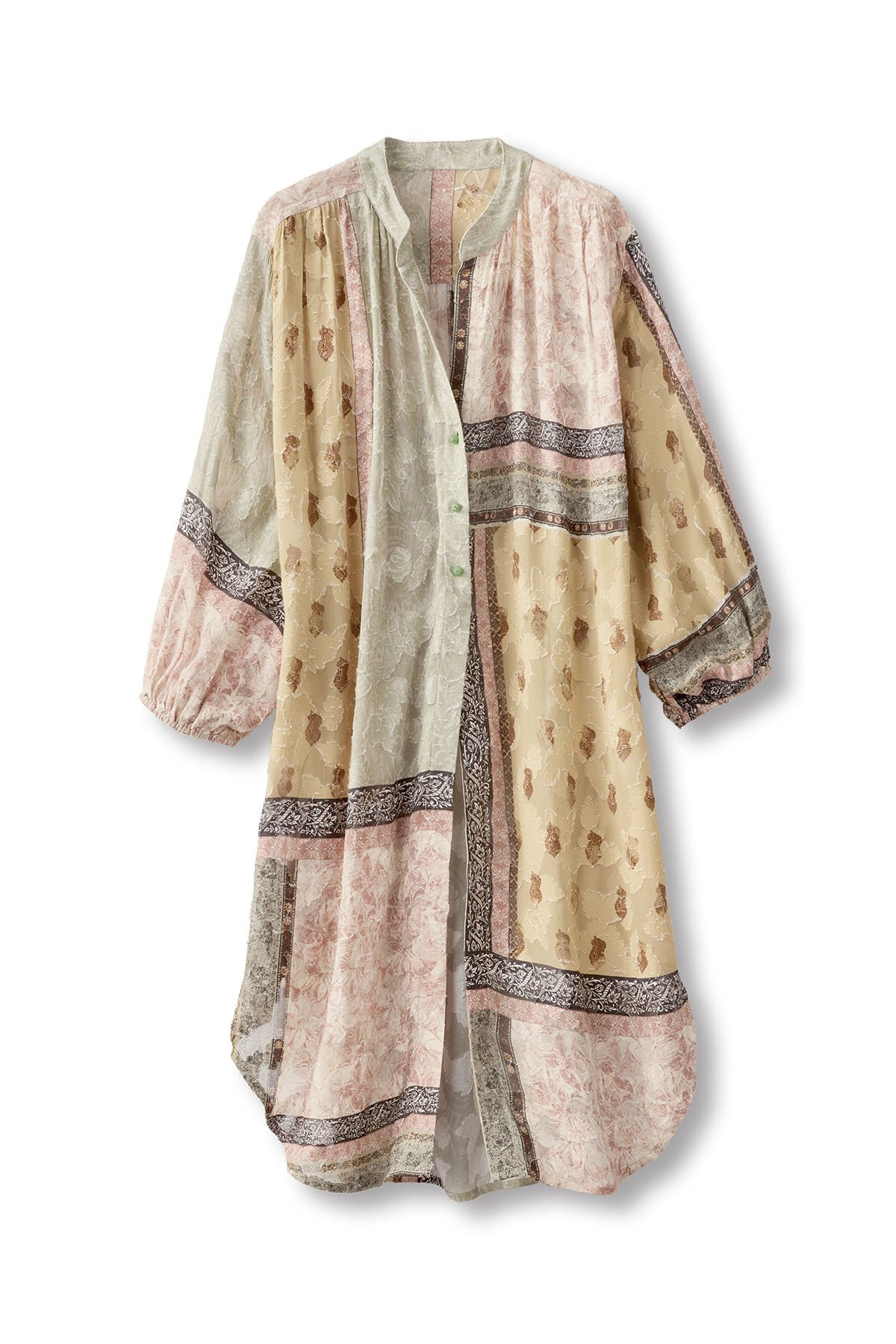 Printed Burnout Jacquard Long Topper - thumbnail 2