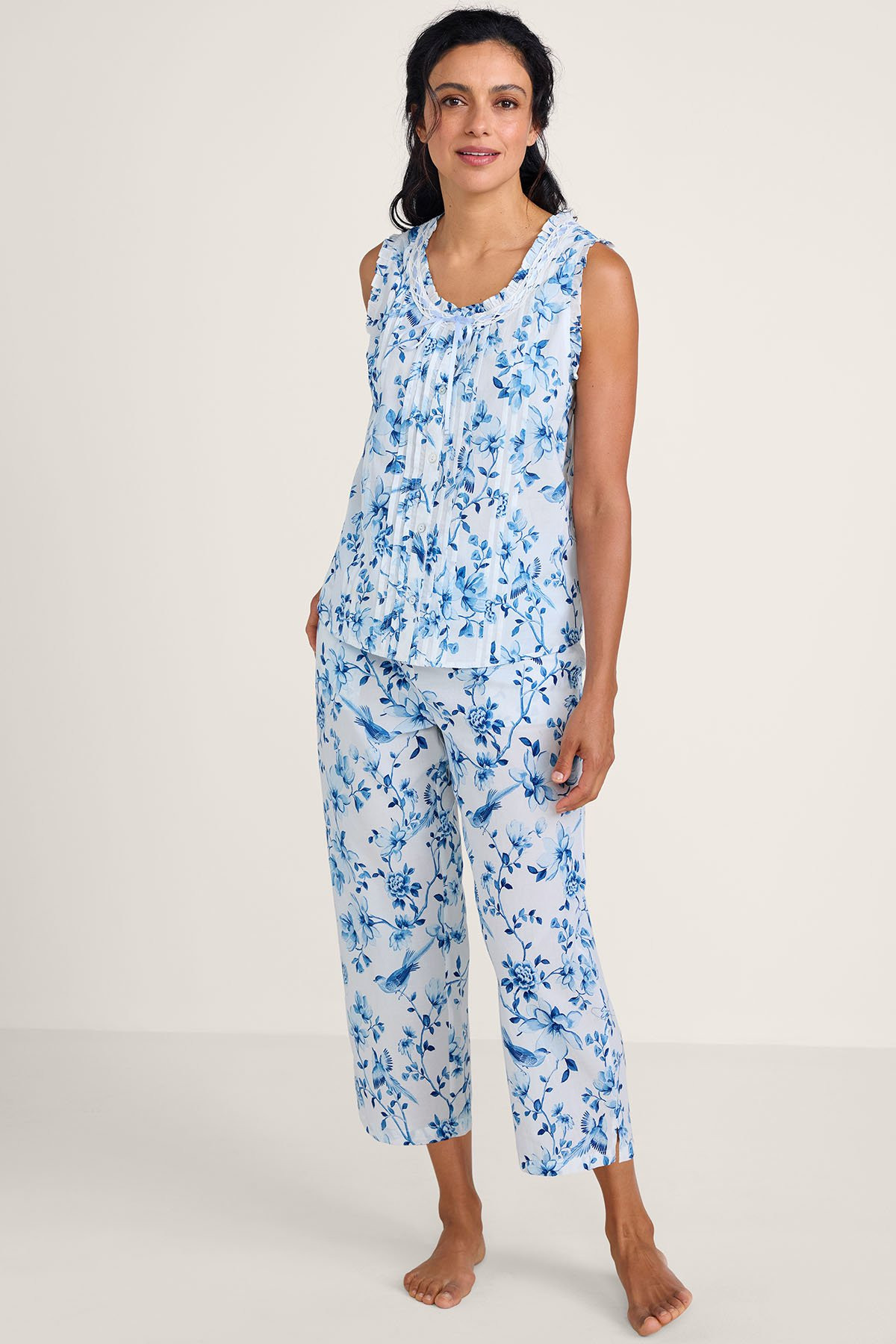 Garden Aviary Cotton Cambric Pajama Set
