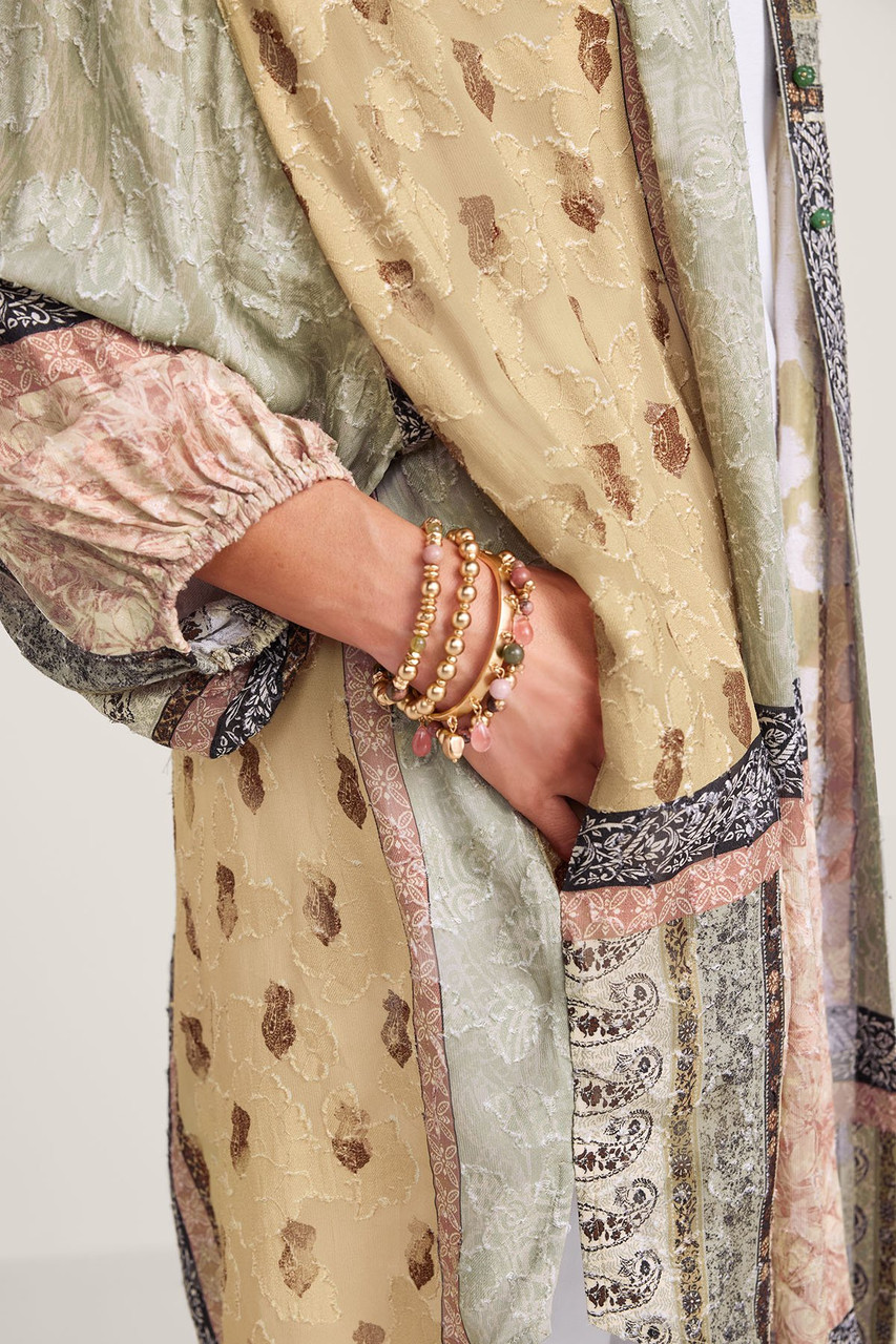 Printed Burnout Jacquard Long Topper - image 5