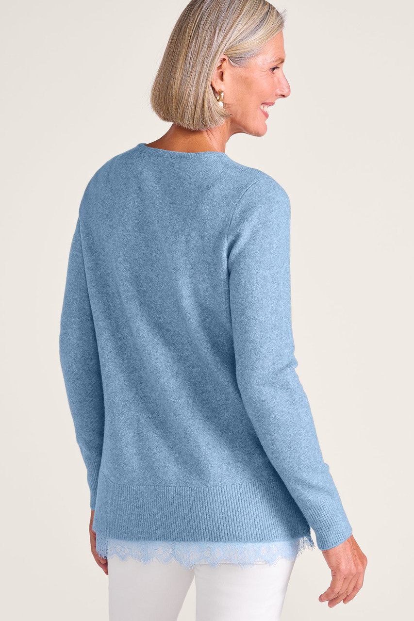 Graced In Lace Layered-Look Sweater - image 4