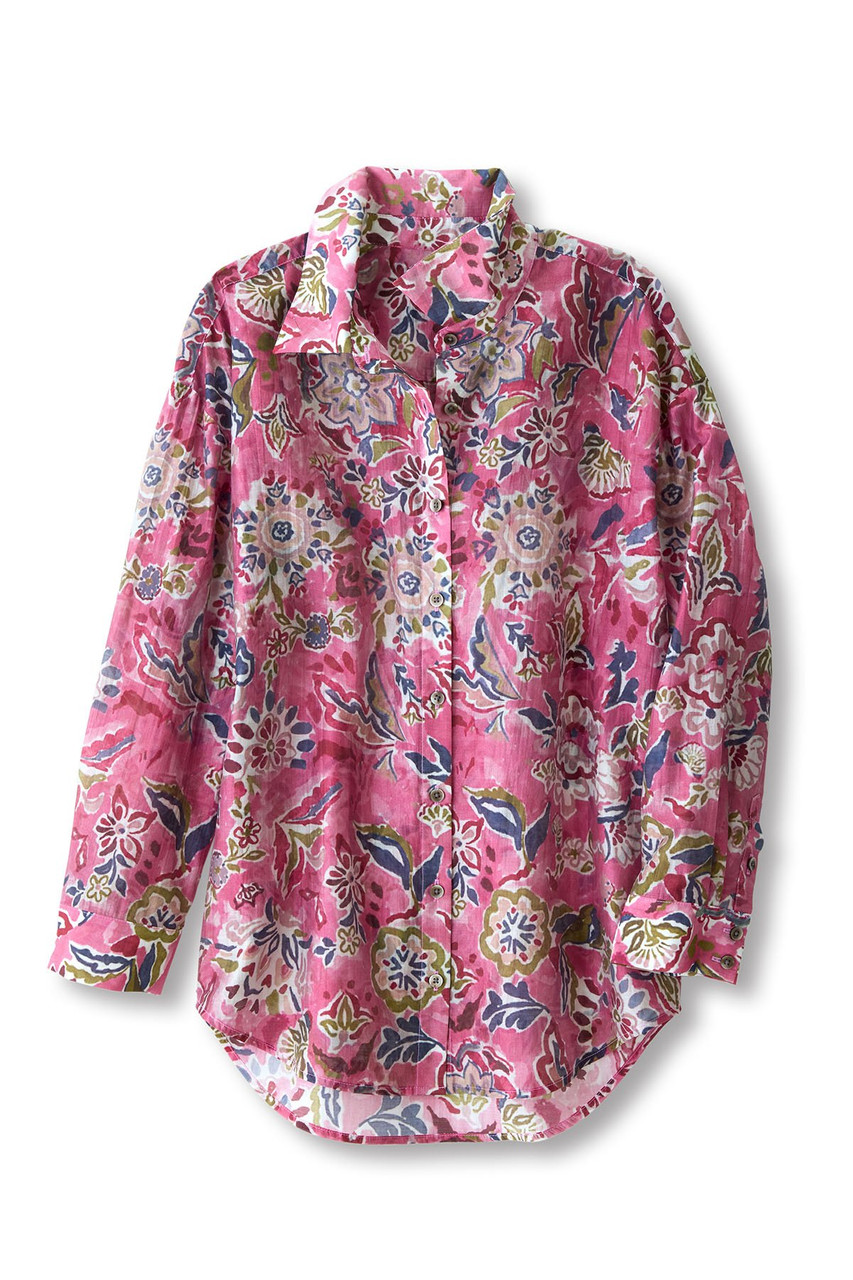 Petals In Bloom LS Button Front Tunic - image 3