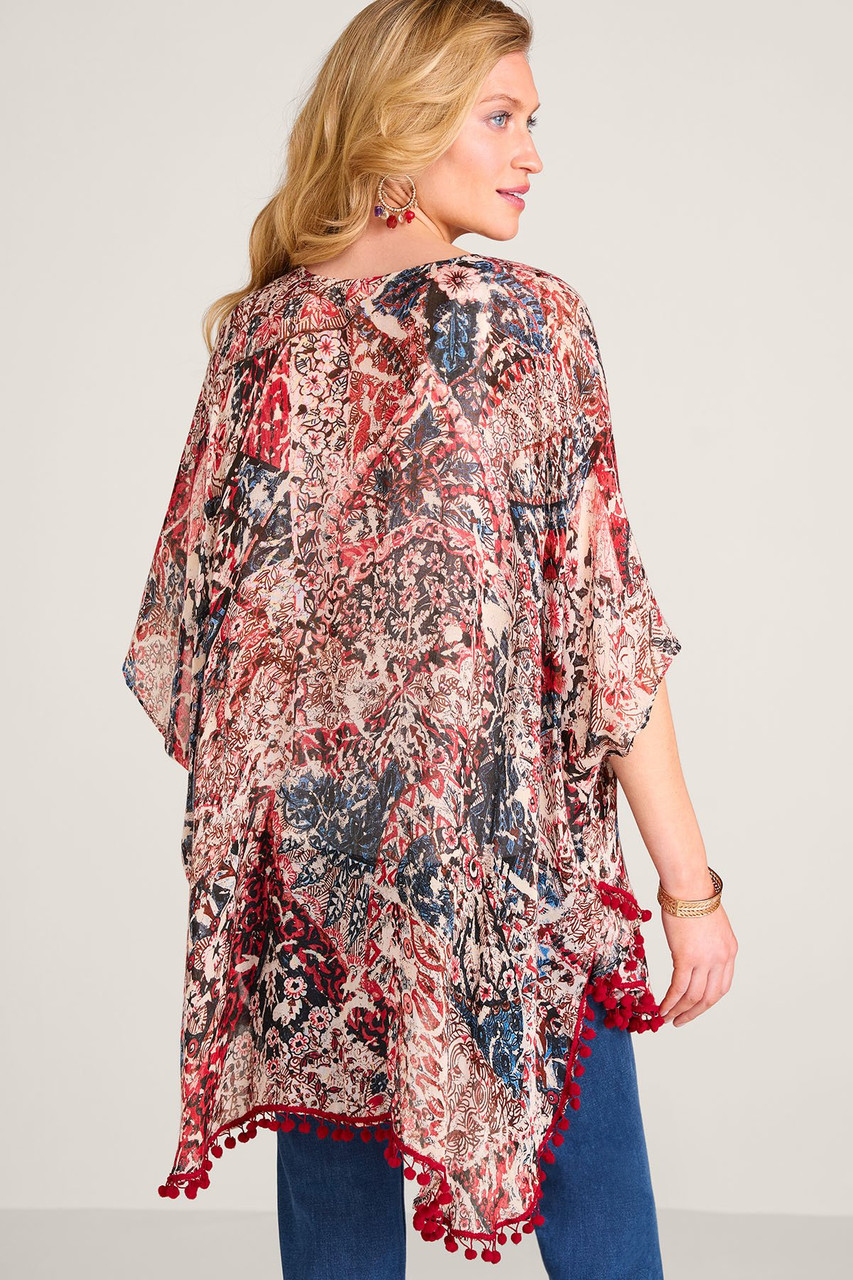 Lightweight Printed 3/4 Slv Topper - image 5