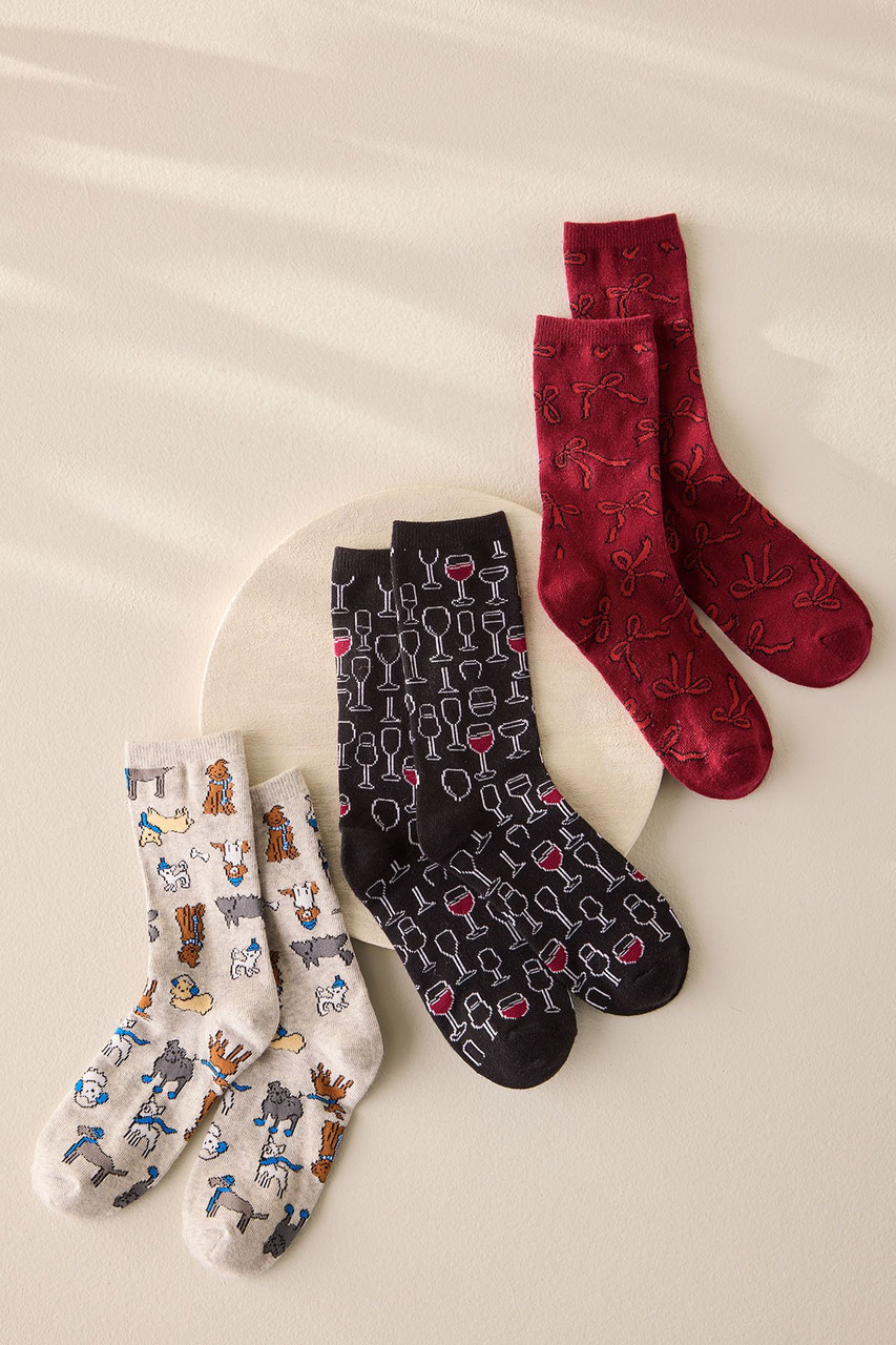 Patty Printed Crew Socks - image 5
