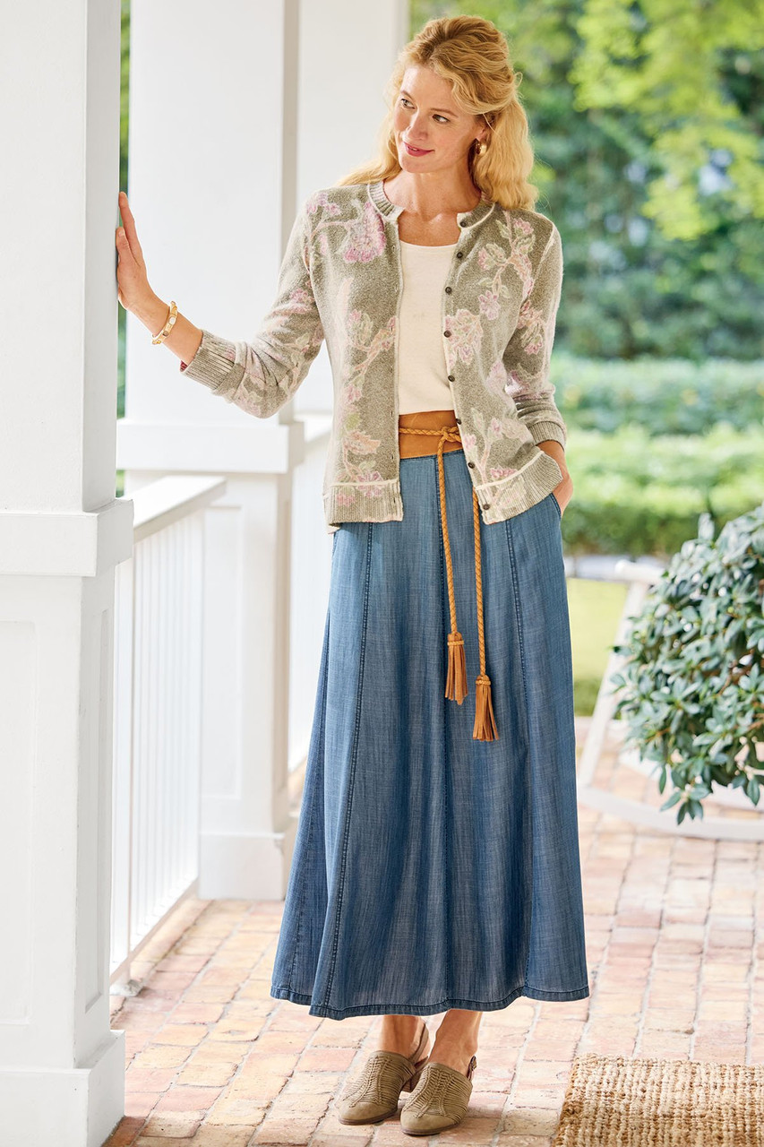 【maison celon 】2way button long skirt Sachi TENCEL™ Maxi Skirt