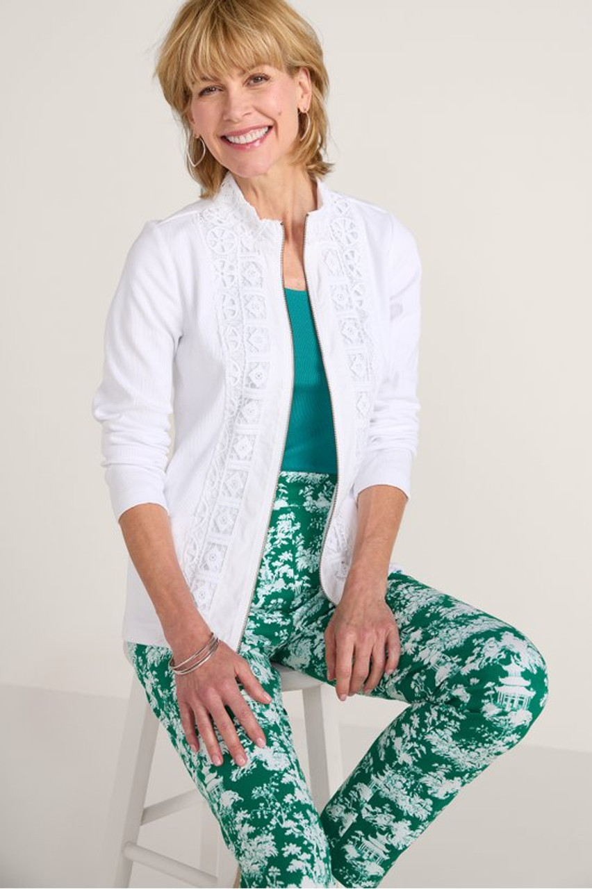 Eyelet Zip Jacket