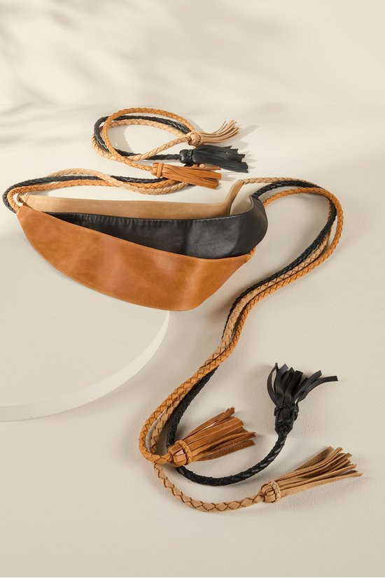 Rope Leather Wrap Belt