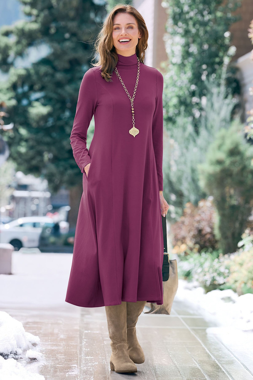 Jackie Knit Midi Dress - Grape Wine - PM - Petites Jackie Knit Midi Dress - Grape Wine - PM - Petites