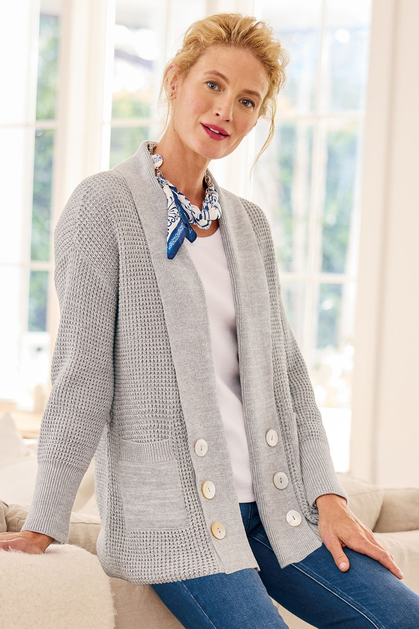 Textured Shawl Collar Cardi