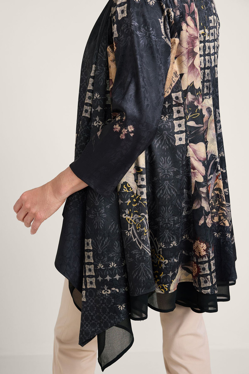 Floral Satin Jacquard Topper