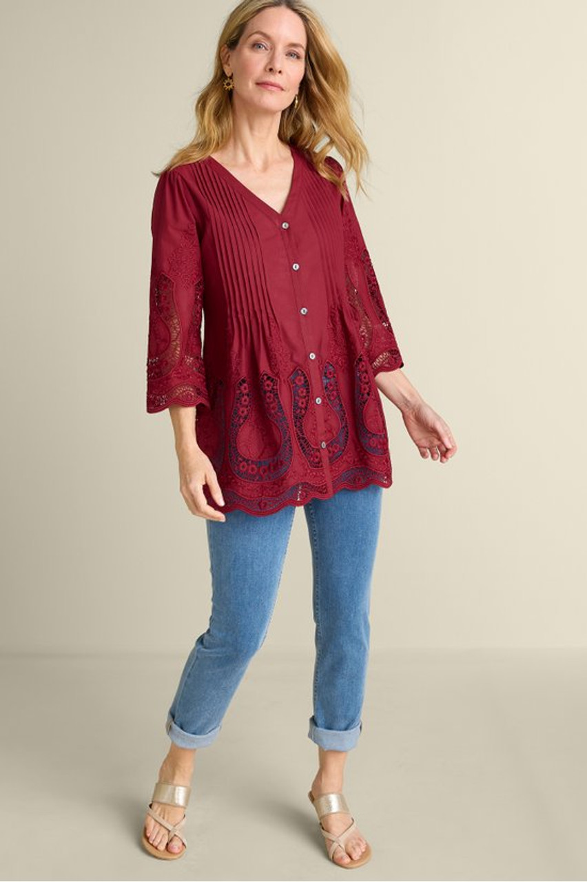 Trella Eyelet Top