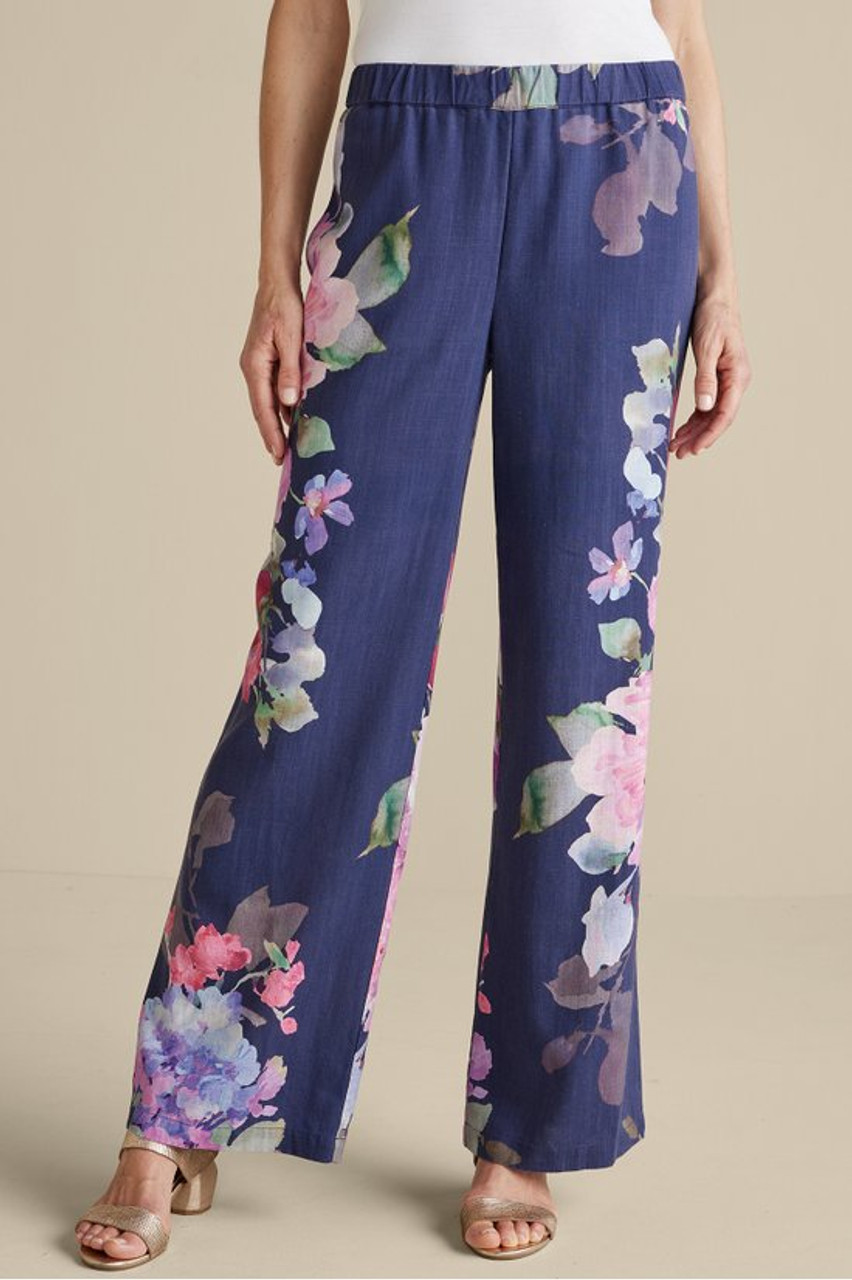 ★E.B.M★ Round Outline Semi Wide Pants EMP2WPT040 Lizette Wide-Leg Pant