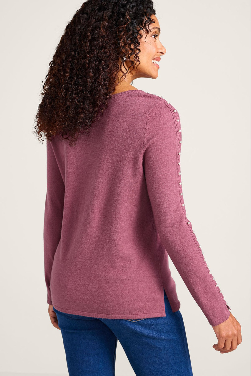 String Of Pearls Embellished Sweater - image 4