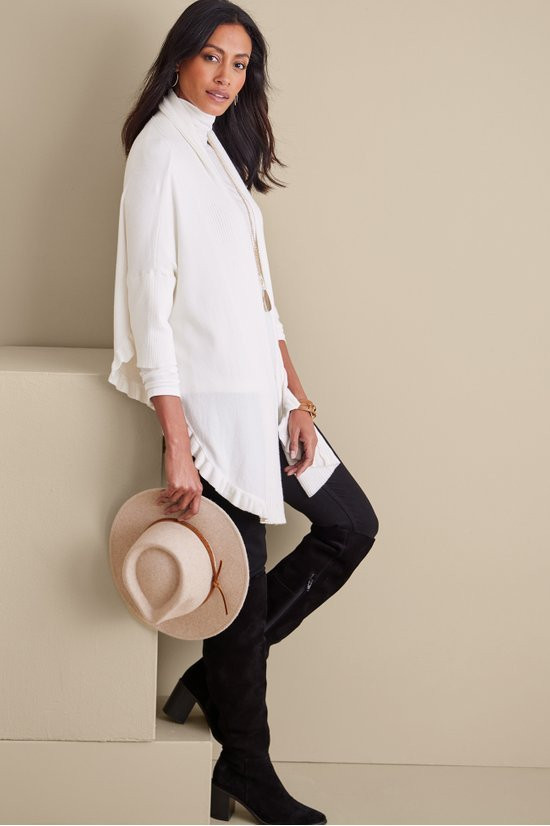 Draped Ruffle Cardigan - image 4