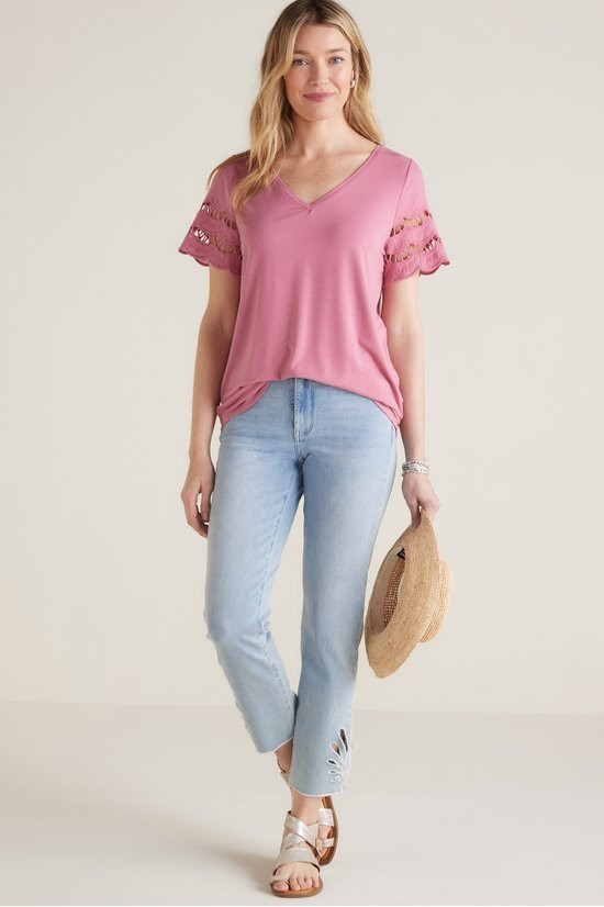 Vietta Eyelet Tee - image 4