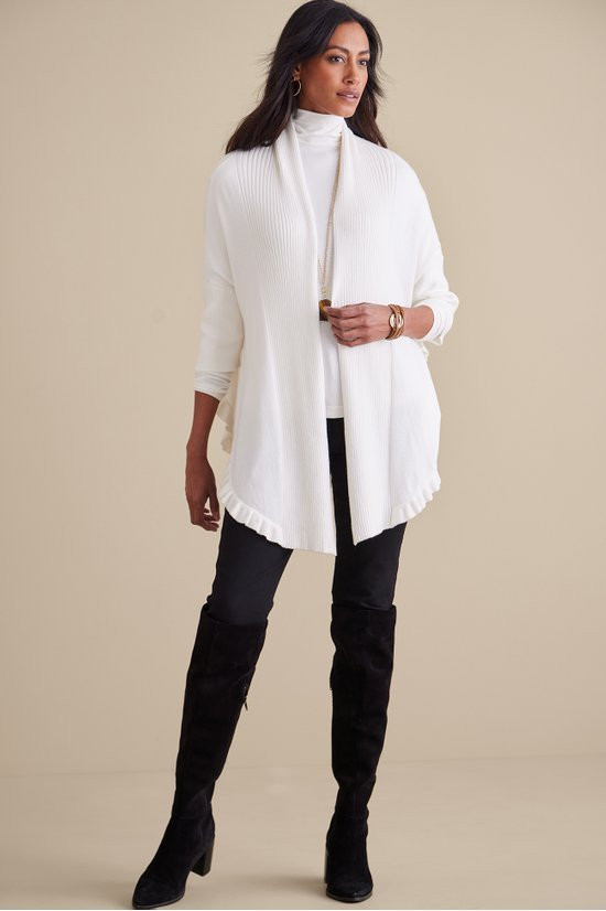 Draped Ruffle Cardigan - image 2