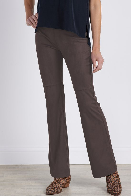 Faux Suede Pull-On Bootcut Pants - image 3