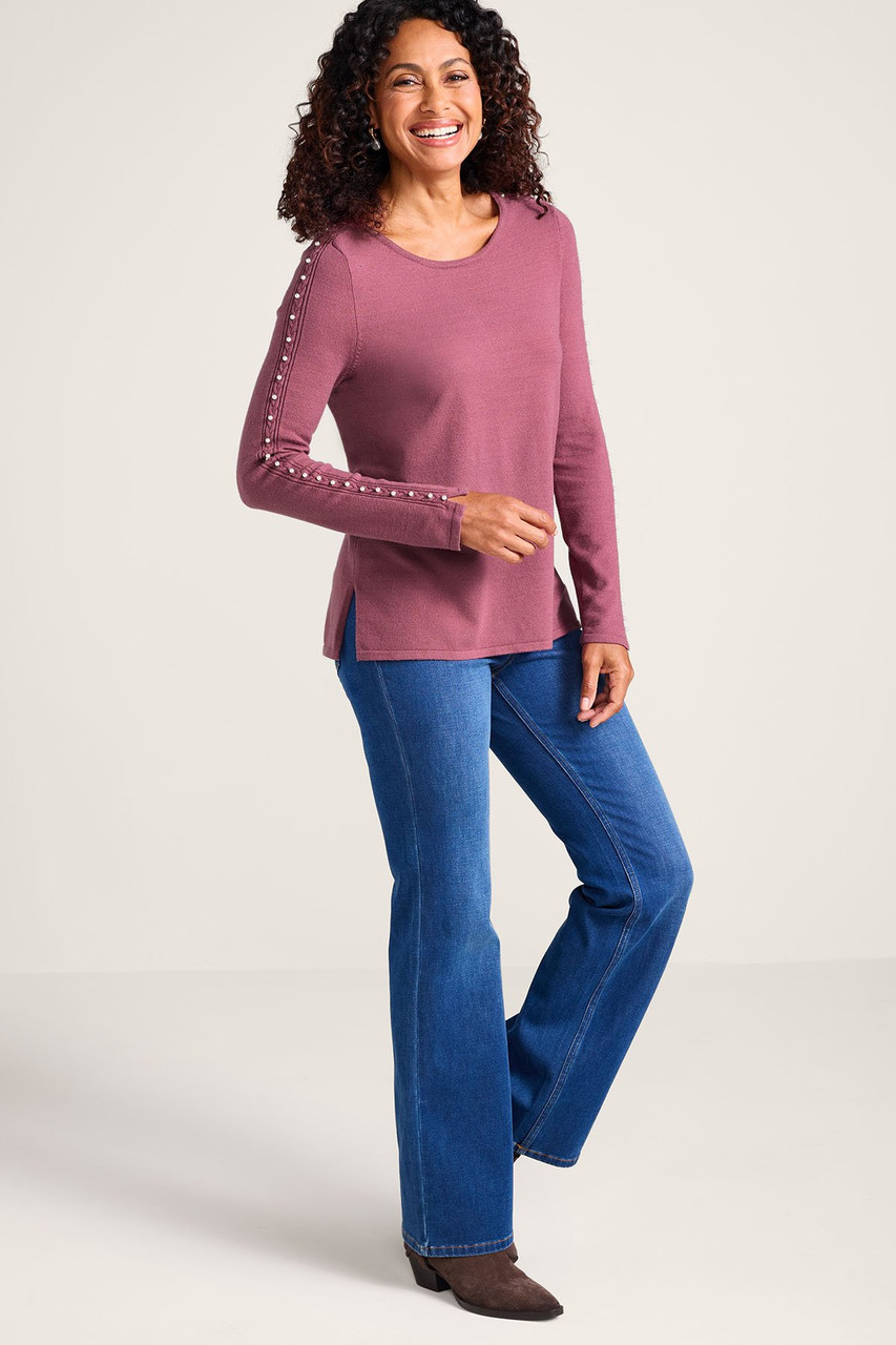 String Of Pearls Embellished Sweater - image 3