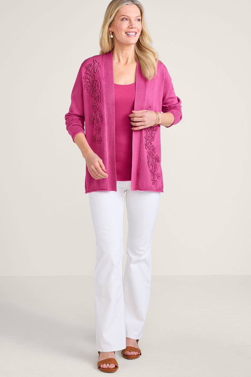 Soutache Detail Open Front Cardi - image 4