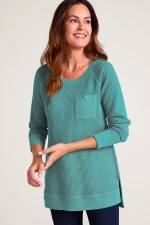 Waffle Knit LS Scoop Neck Tunic