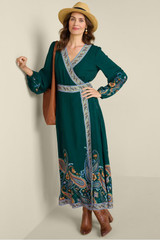 TUSCAN PICNIC BUTTON DOWN MAXI DRESS