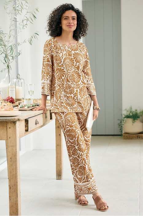Oceo Gauze Wide-Leg Pants