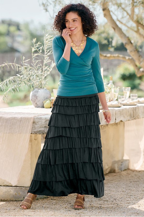 Banned Retro Didi Check Swing Skirt in Olive and White