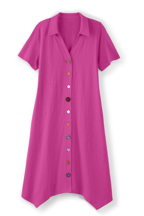 Viola Button Dress