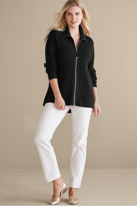 Meria Zip Cardi