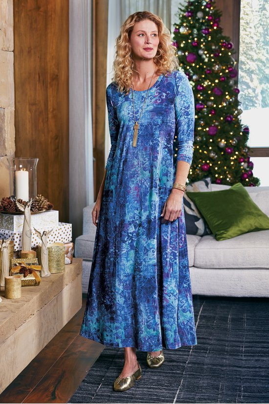 Santiago Stretch Velvet Dress