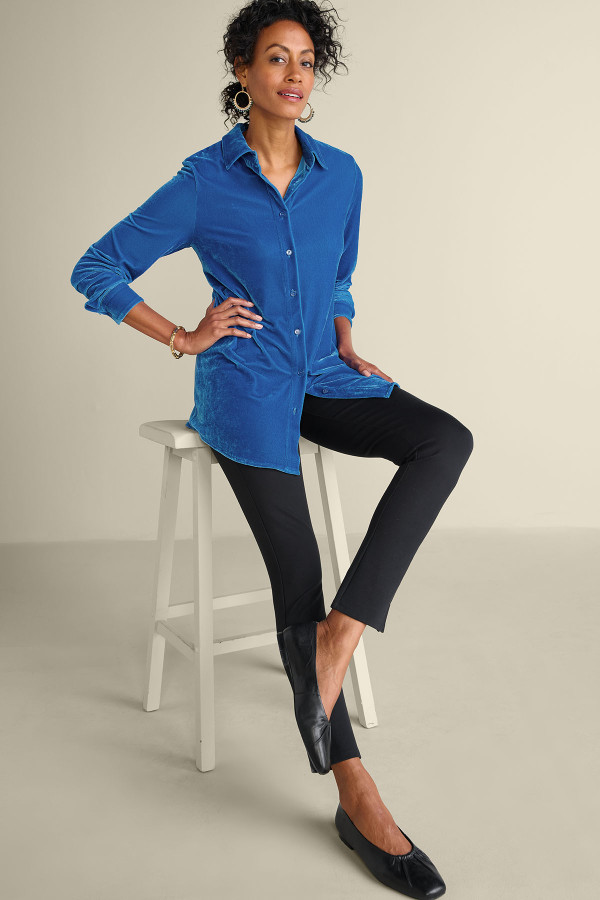 Velvet Boyfriend Tunic Shirt