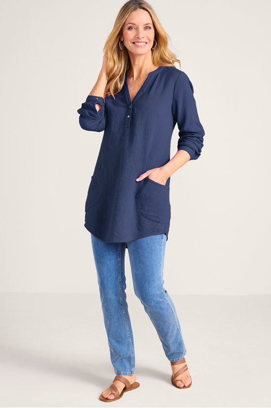 argue【24SS美品】LINEN VOILE GAUZE PULLOVER Santorini Gauze Pullover
