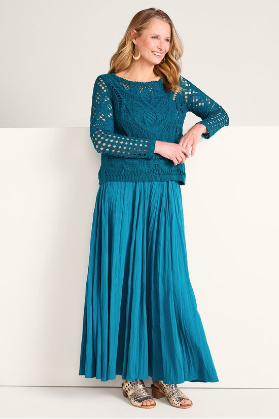 Liliana Cotton Lace Sweater