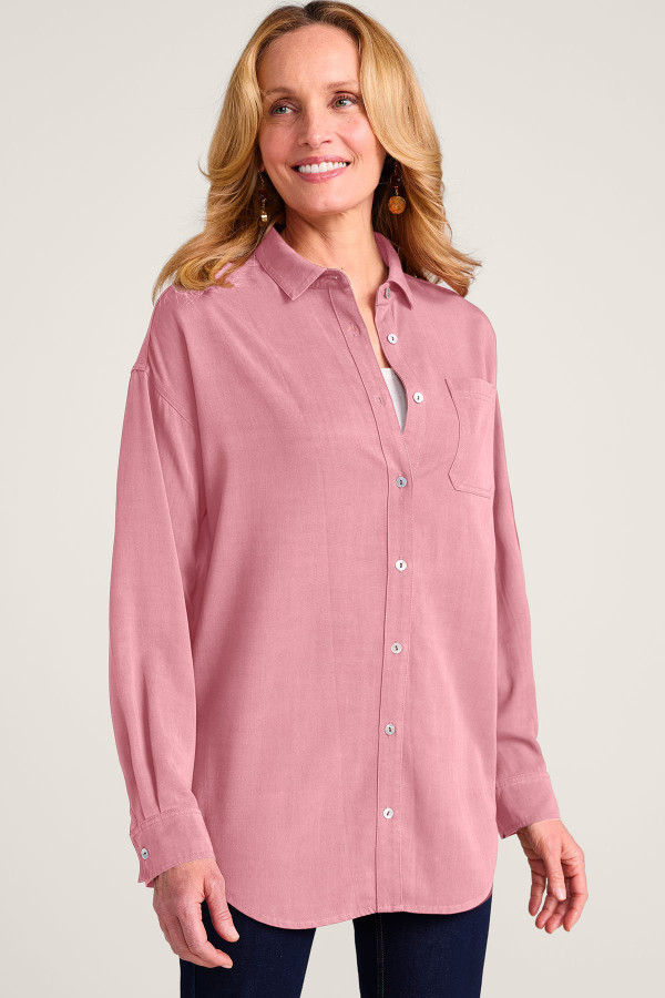 Je Veux Long Sleeve TENCEL™ Big Shirt