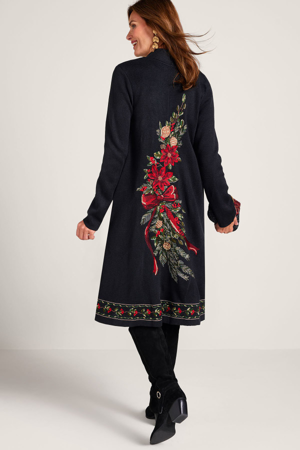 Vienna Embroidered Long Cardigan