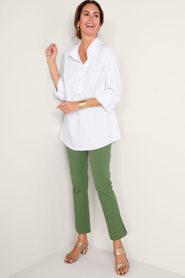 Easy Care Stretch Woven 3/4 Slv Popover