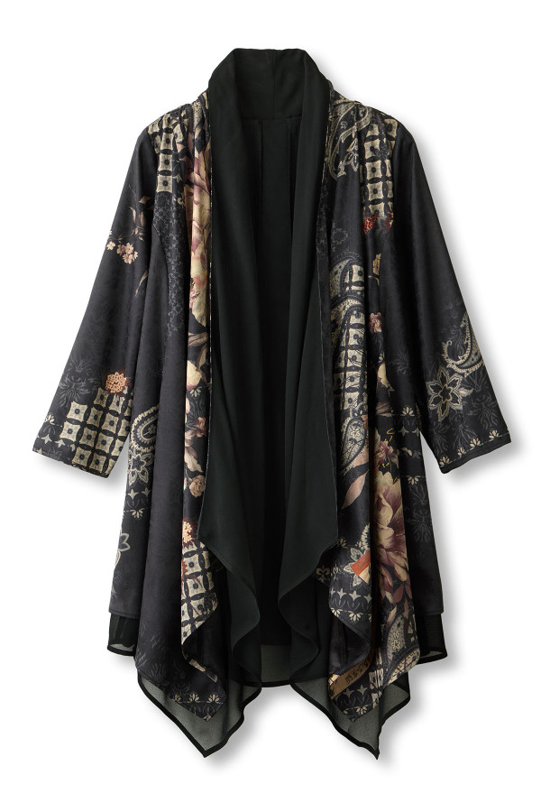 Floral Satin Jacquard Topper